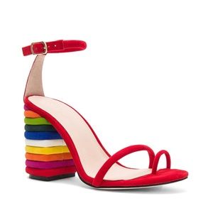 RAYE Zelda Rainbow Heeled Sandals